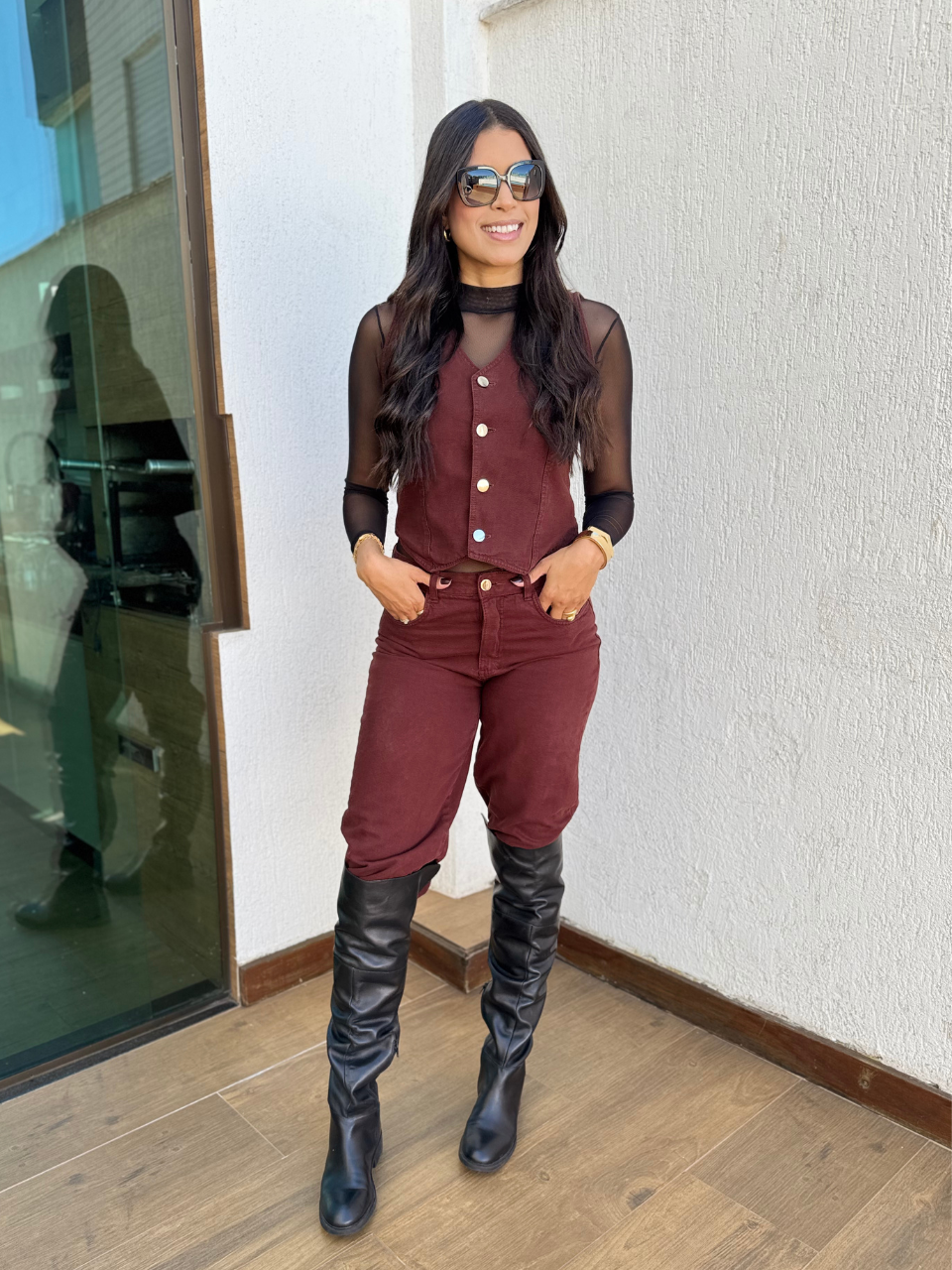 Colete Sarja Feminino Isabela