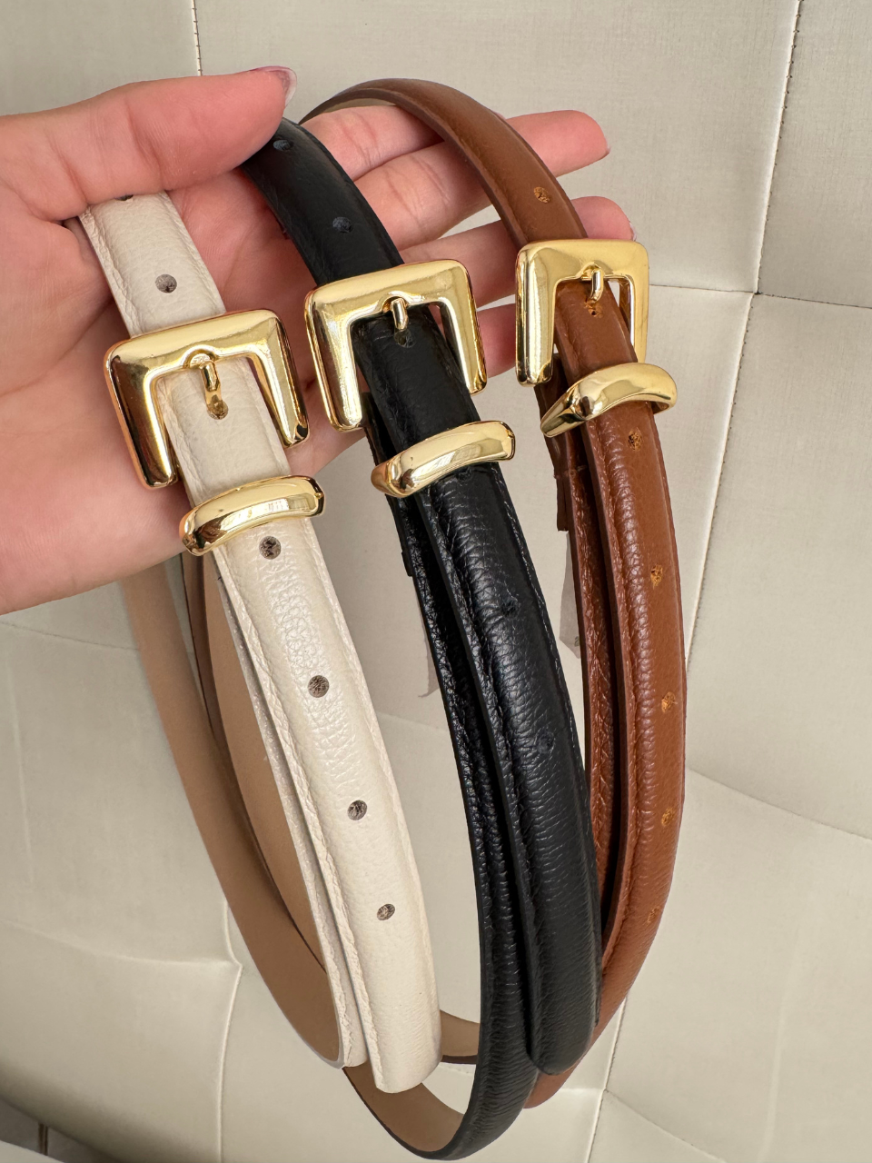 Cinto Casual Couro Fivela Metal