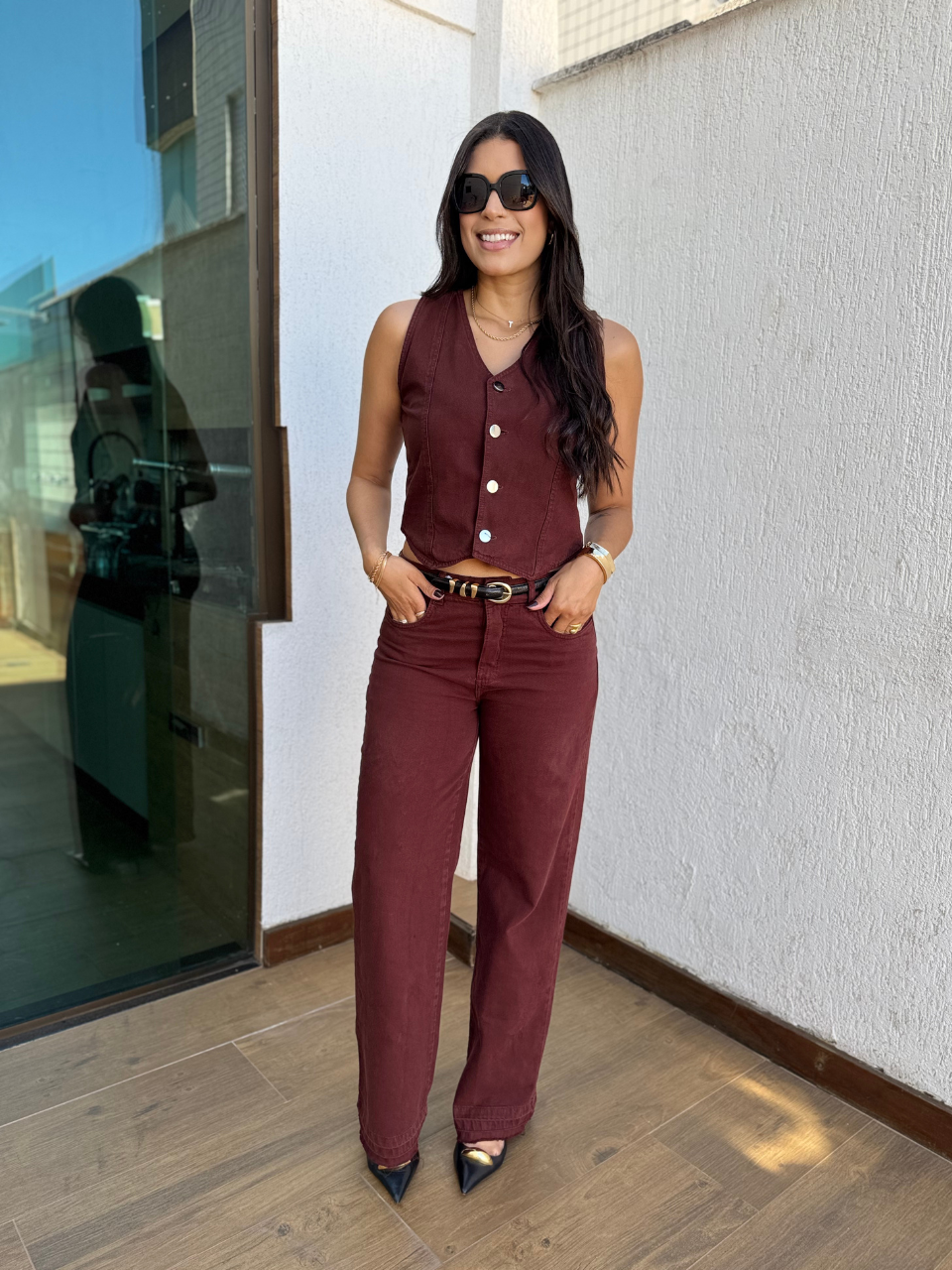 Colete Sarja Feminino Isabela