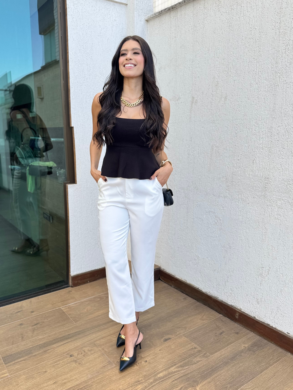 Blusa Tricô Peplum Sasha