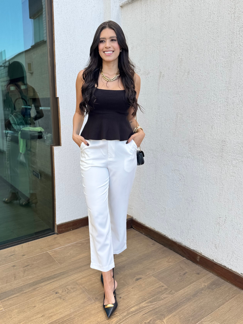 Blusa Tricô Peplum Sasha