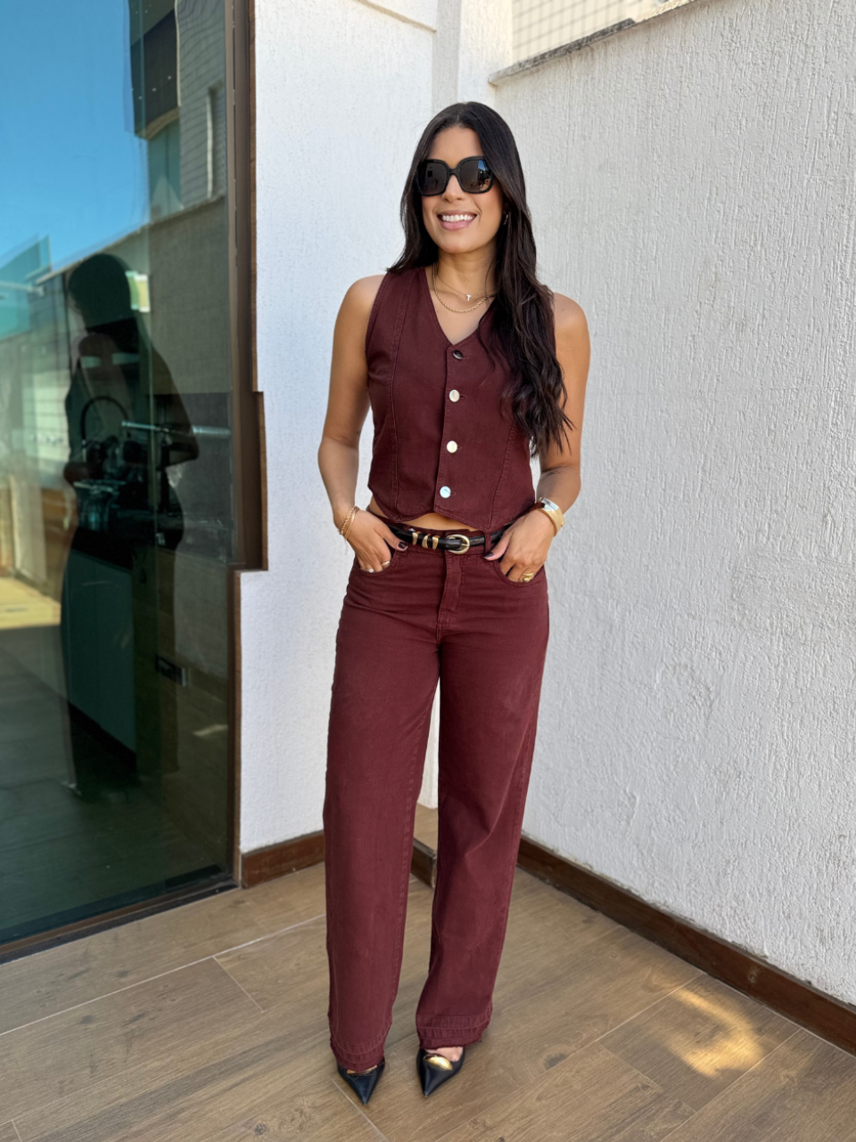 Colete Sarja Feminino Isabela
