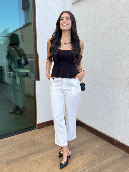 Blusa Tricô Peplum Sasha