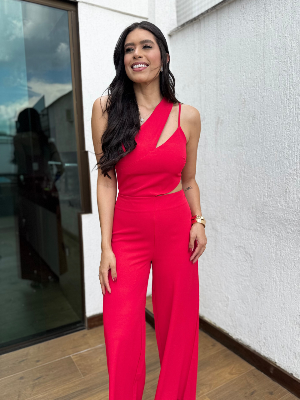 Macacão alfaiataria com recortes Jade