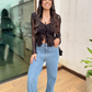 Calça jeans wide leg Bianca