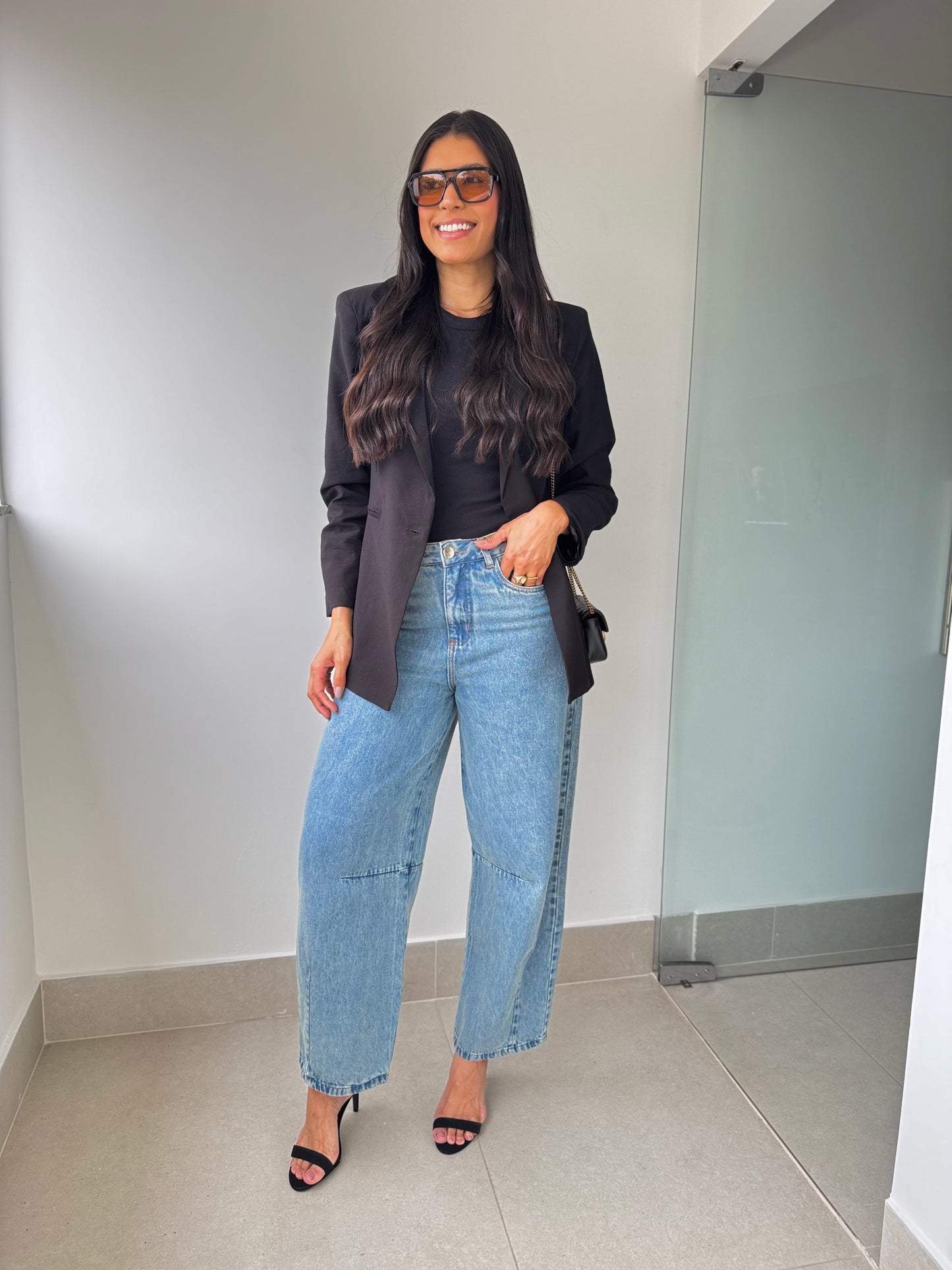 Calça jeans barrel karen