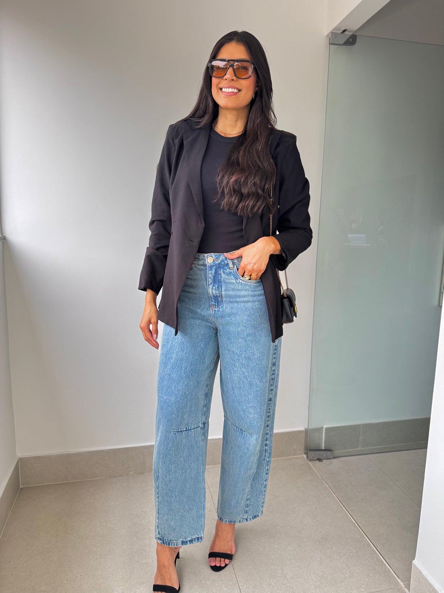 Calça jeans barrel karen
