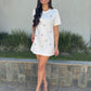 Vestido curto bordado Celine