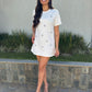 Vestido curto bordado Celine