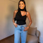 Blusa gola alta Thaciane