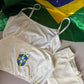 Kit Copa Blusa de Tule + Top liso + Top Brasil