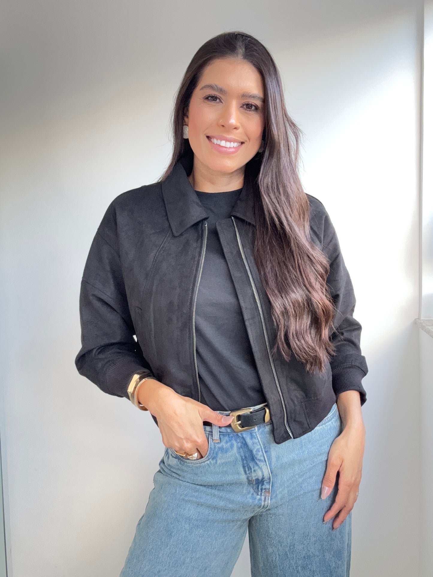 Jaqueta suede Tati