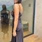 Vestido cetim midi Sandy