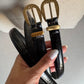Cinto Casual Couro Croco fivela metal Anne