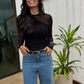 Blusa Manga Longa de Tule Valentina