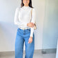 Blusa Manga Longa Off White Bruna