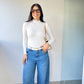 Blusa Manga Longa Off White Bruna