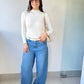 Blusa Manga Longa Off White Bruna