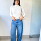 Blusa Manga Longa Off White Bruna