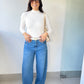 Blusa Manga Longa Off White Bruna