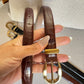Cinto Casual Couro Croco fivela metal Anne