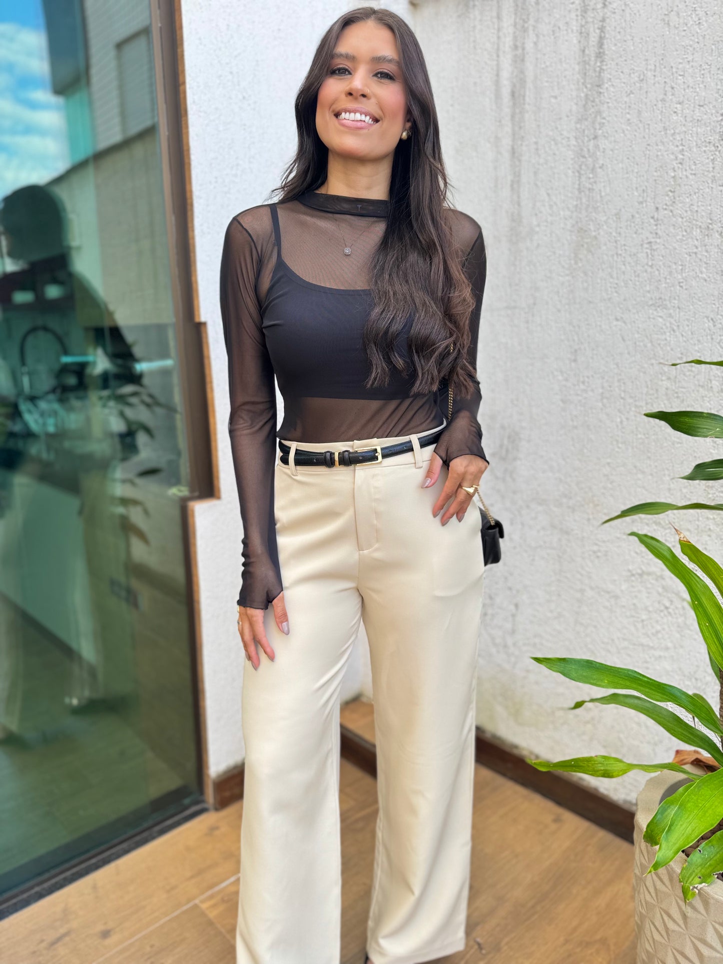 Blusa em tule com top Isis