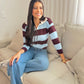 Blusa tricot modal listrado