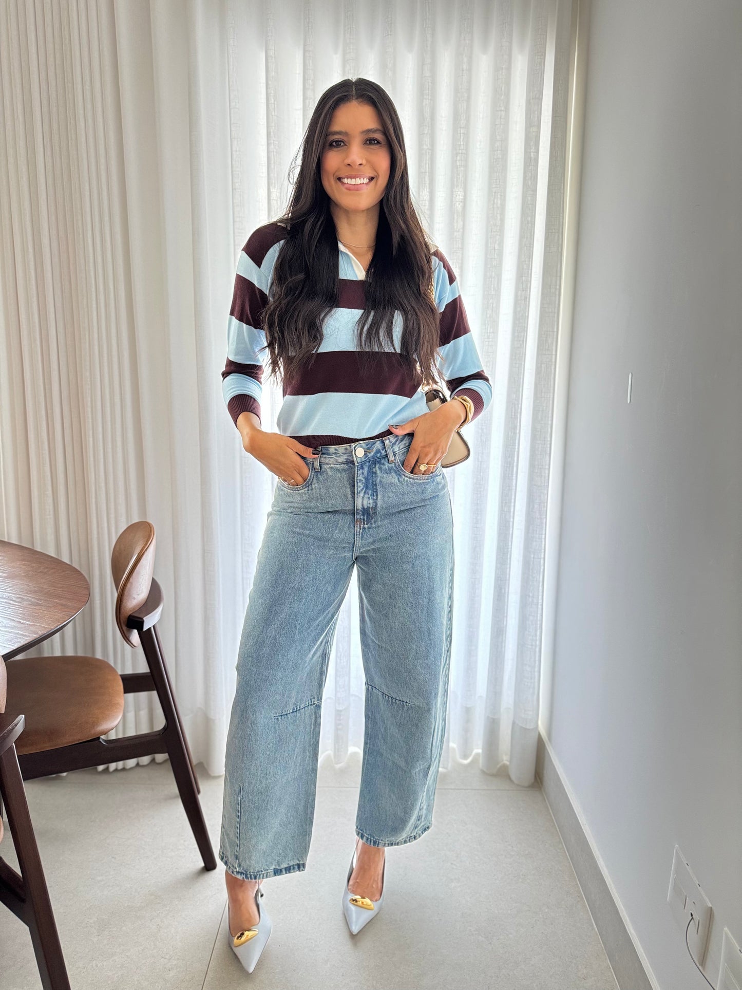 Calça jeans barrel karen
