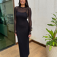 Vestido Longo em Tule Aline