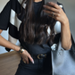 Cinto Casual Couro Croco fivela metal Anne