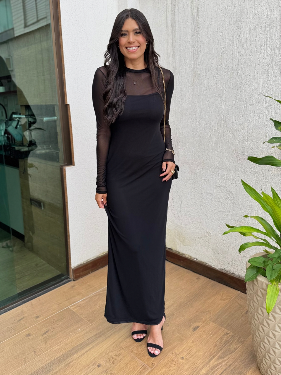 Vestido Longo em Tule Aline
