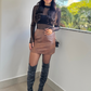 Saia em couro PU Bela